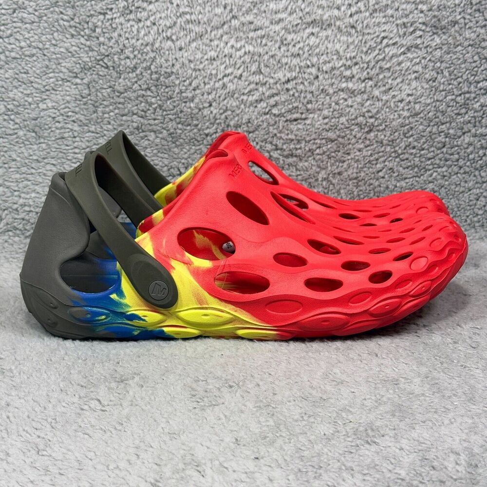 Merrell Hydro Moc Drift Mens Size 15 Slip On Clog Shoes Red Blue Waterproof